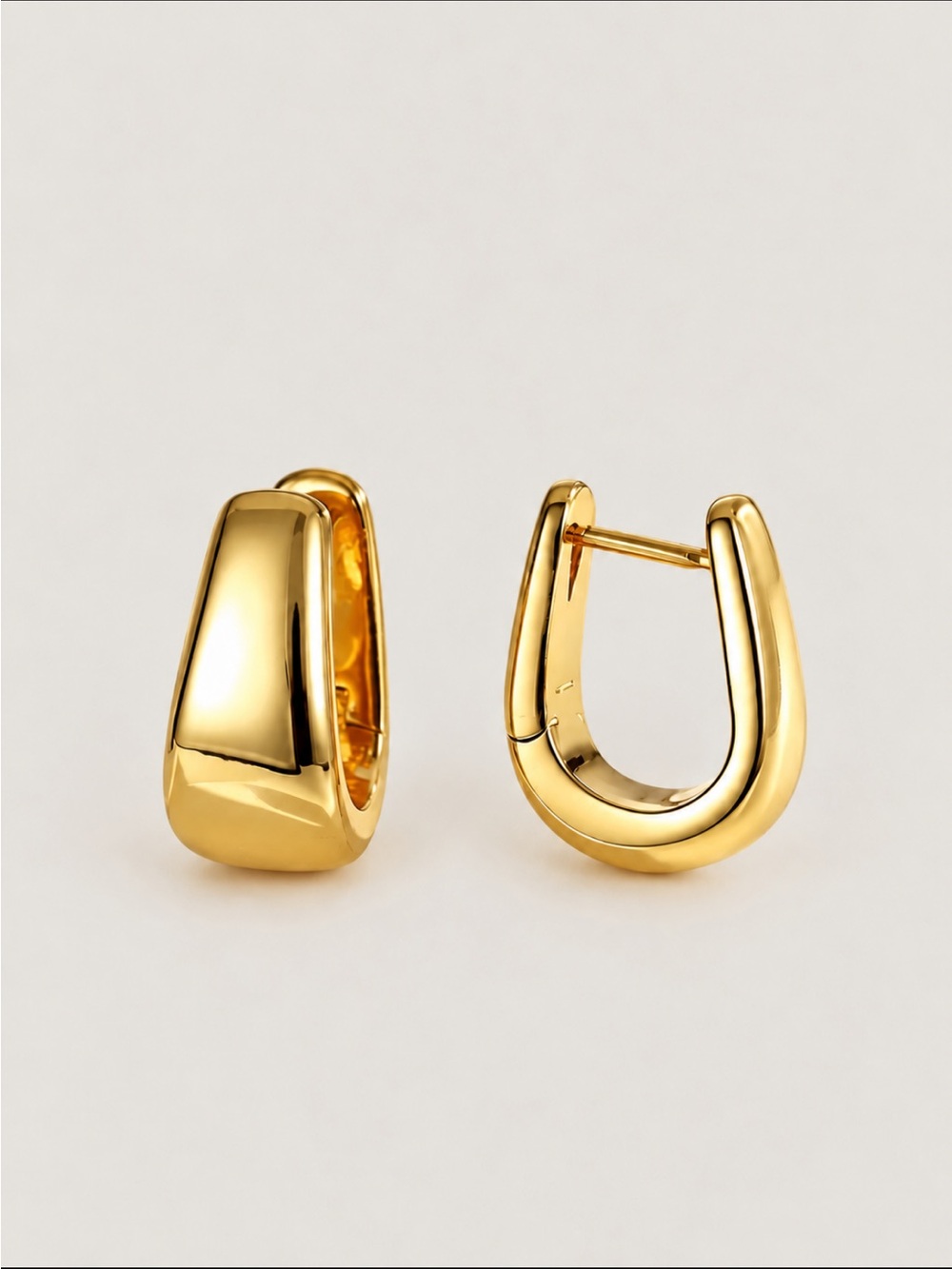 New! 18K Gold Plated Huggie Earrings NWOT